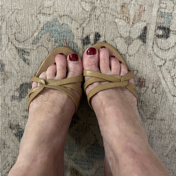 👡 Jimmy Choo sling-back sandals shoes tan sz 40 (10) - VERSATILE & BEAUTIFUL! - Picture 3 of 7